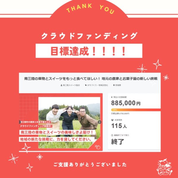 クラウドファンディング目標達成